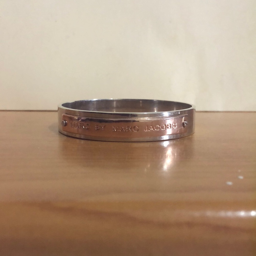 Marc By Marc Jacobs Silver and Rose Gold Bangle